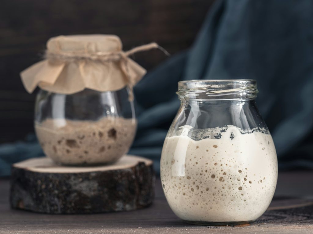 rye and wheat sourdough starter