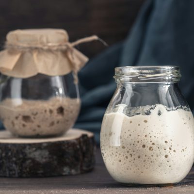 rye and wheat sourdough starter